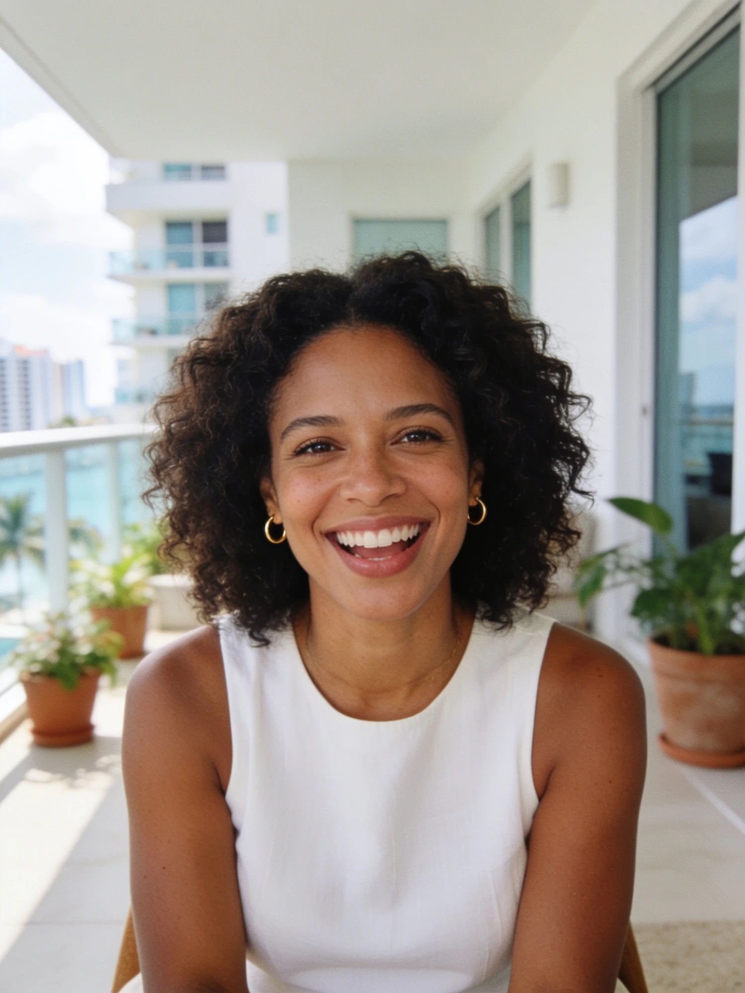Presentadora virtual de la plataforma